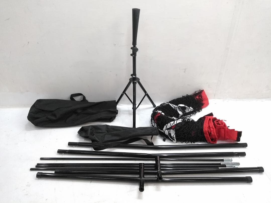 バッティングネット 大型 ティー付き ティーバッティング 野球 練習器具 ◇