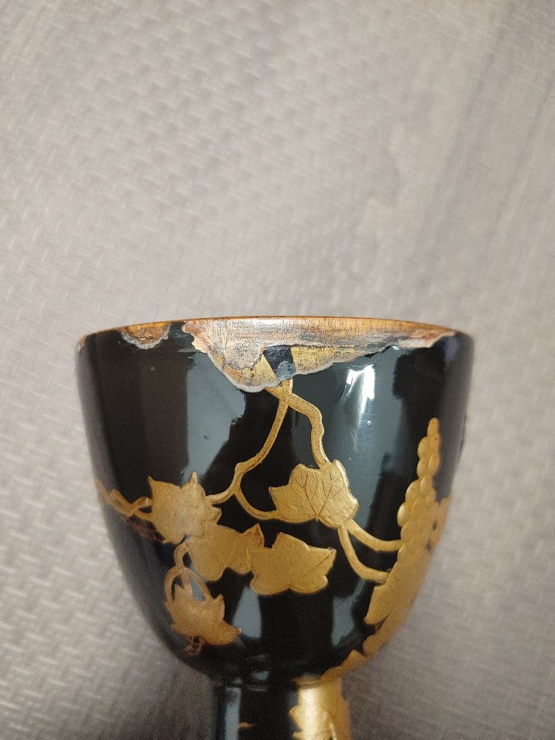 小鼓　胴 葡萄とリス