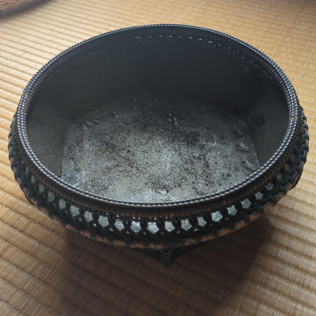 茶道具　炭斗籠　炭点前