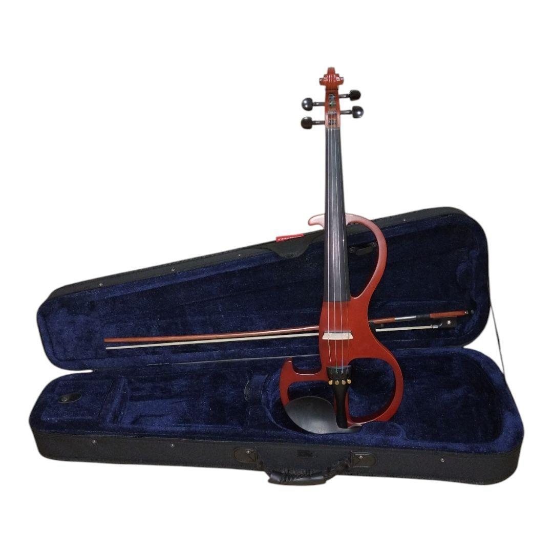 美品 PLAYTECH PSV100BR エレクトリックバイオリン 4/4サイズ