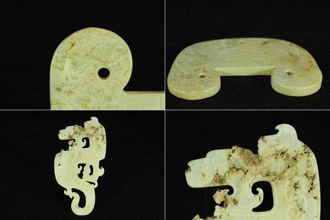 中国美術 古代 砡刻 装飾品 六件 まとめて コレクター蔵品(K-YC518)