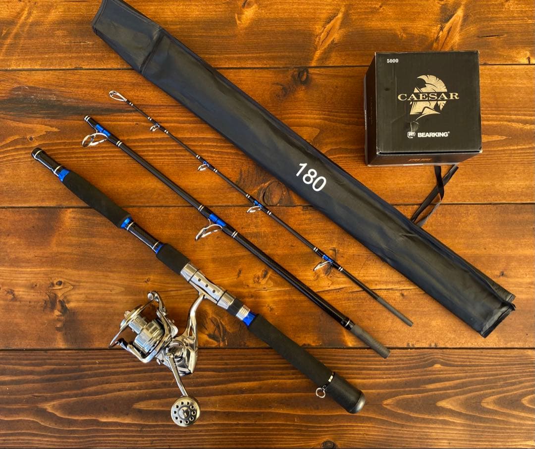 釣り竿セット　ジギングロッド　大物対応　3ピースパックロッド　スロージギング