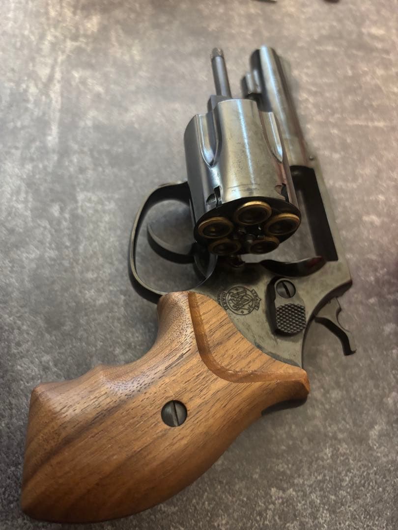 ガスガン　M36 3インチ　WディープブラックABS 木製グリップ仕様