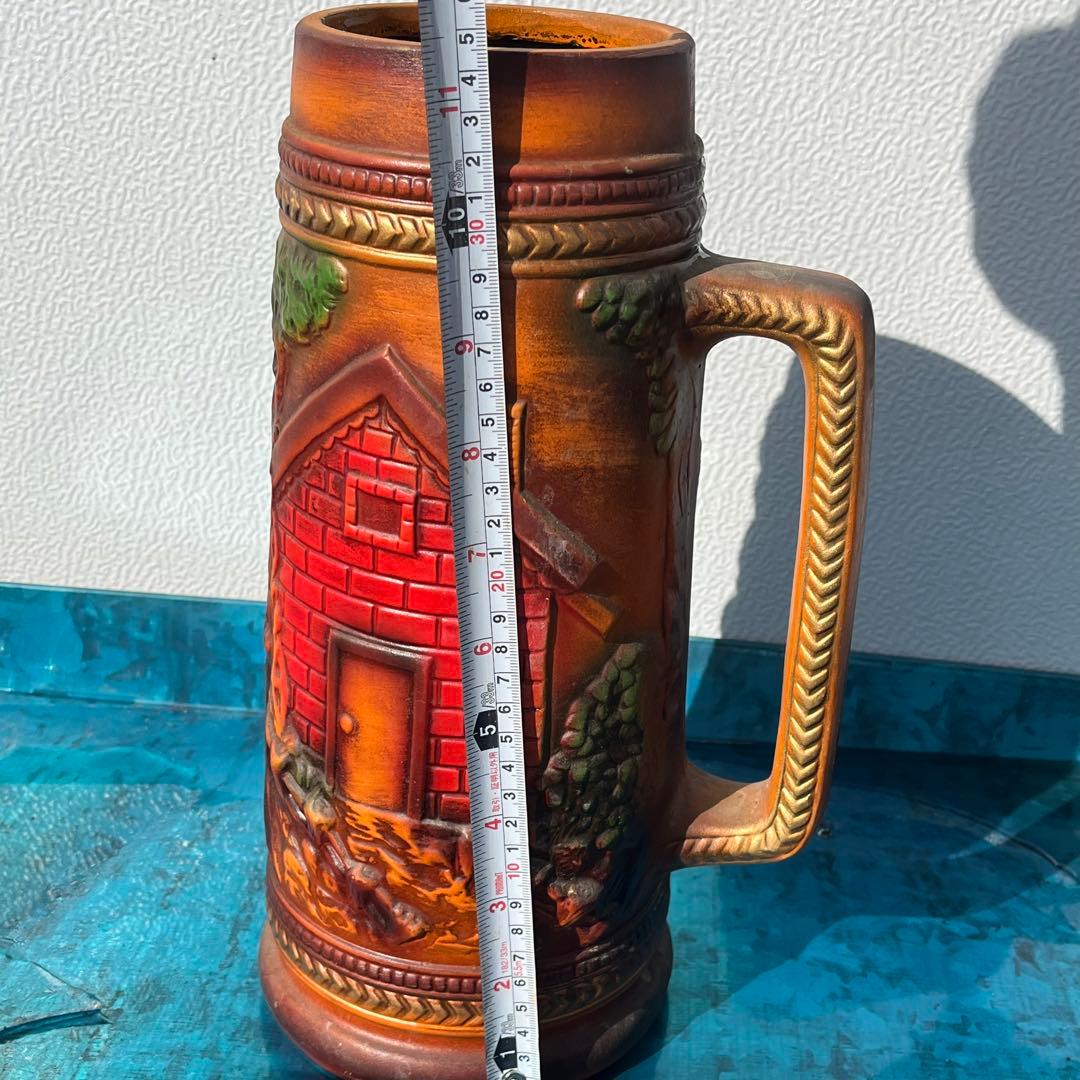 特大ジョッキ 花瓶 植木鉢 インテリア アンティーク ヨーロッパ カラフル