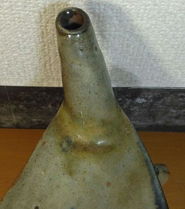 人間国宝 金城次郎 魚紋抱瓶 栞 共箱 美品 壺屋焼 壷屋焼 やちむん 大きい