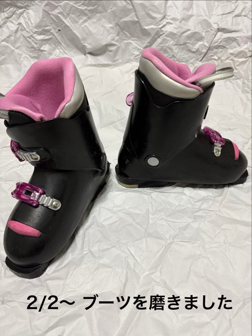 簡易メンテ済 NISHIZAWA 130 靴22cm スキーセット ※ブーツ再掲