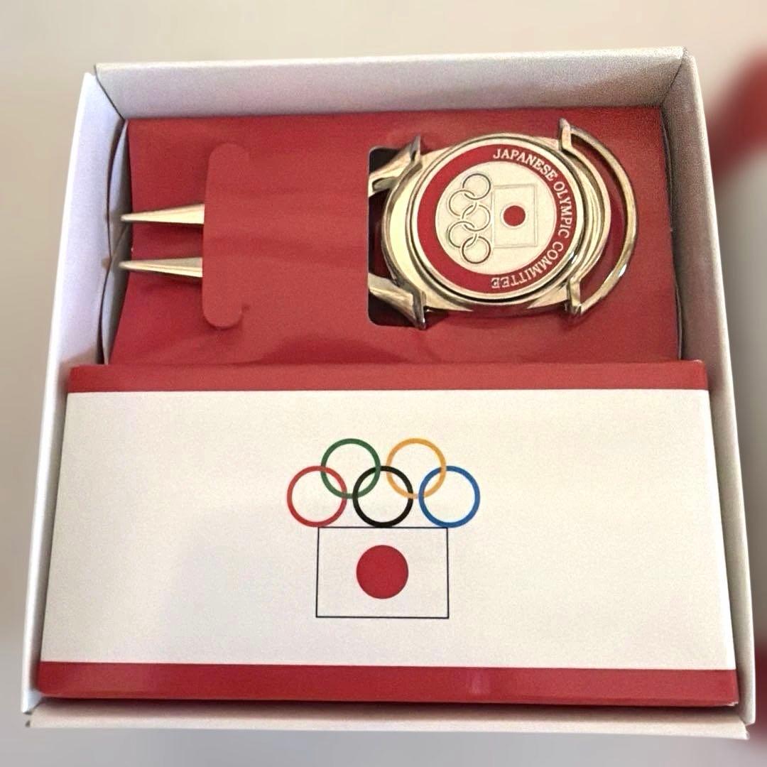 東京オリンピック時の記念ゴルフのグリーンフォークとボールセット