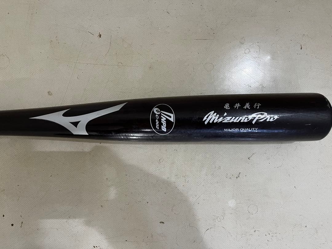 Mizuno Pro 木製バット 亀井義行実打 NPB公認バット