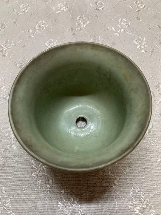 盆栽鉢　落款有り　受け皿　箱付き　龍泉