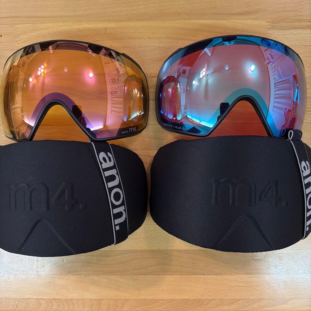 【極美品】Anon M4 スペアレンズ 2枚セット（バリアブルブルー＆ピンク）