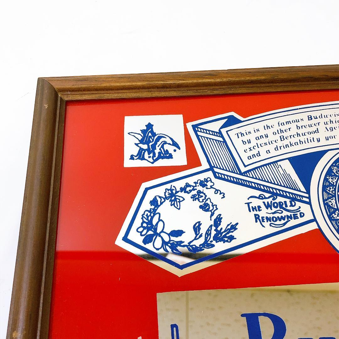バドワイザー Budweiser パブミラー 広告プレート ビンテージ 雑貨
