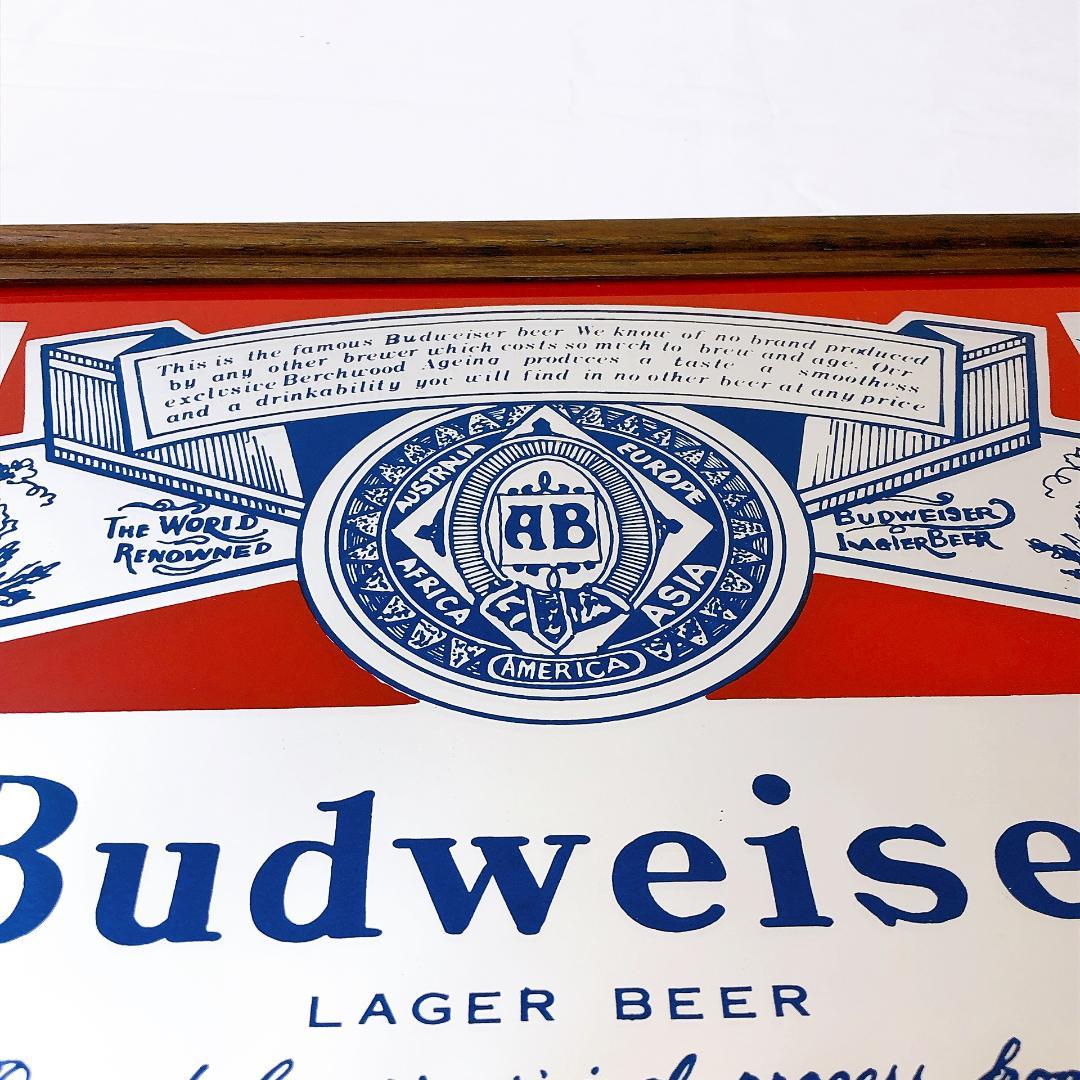 バドワイザー Budweiser パブミラー 広告プレート ビンテージ 雑貨