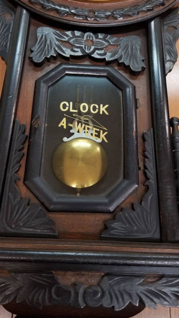 掛け時計　振り子時計　大正時代　アンティーク　柱時計　clock a week