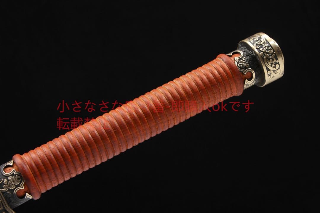 純銅黒金古刀赤木百錬模様鋼 古兵器 武具 刀装具 日本刀 模造刀 居合刀