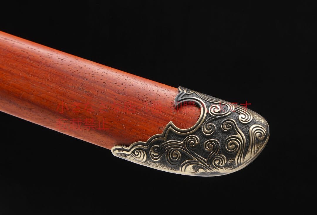 純銅黒金古刀赤木百錬模様鋼 古兵器 武具 刀装具 日本刀 模造刀 居合刀