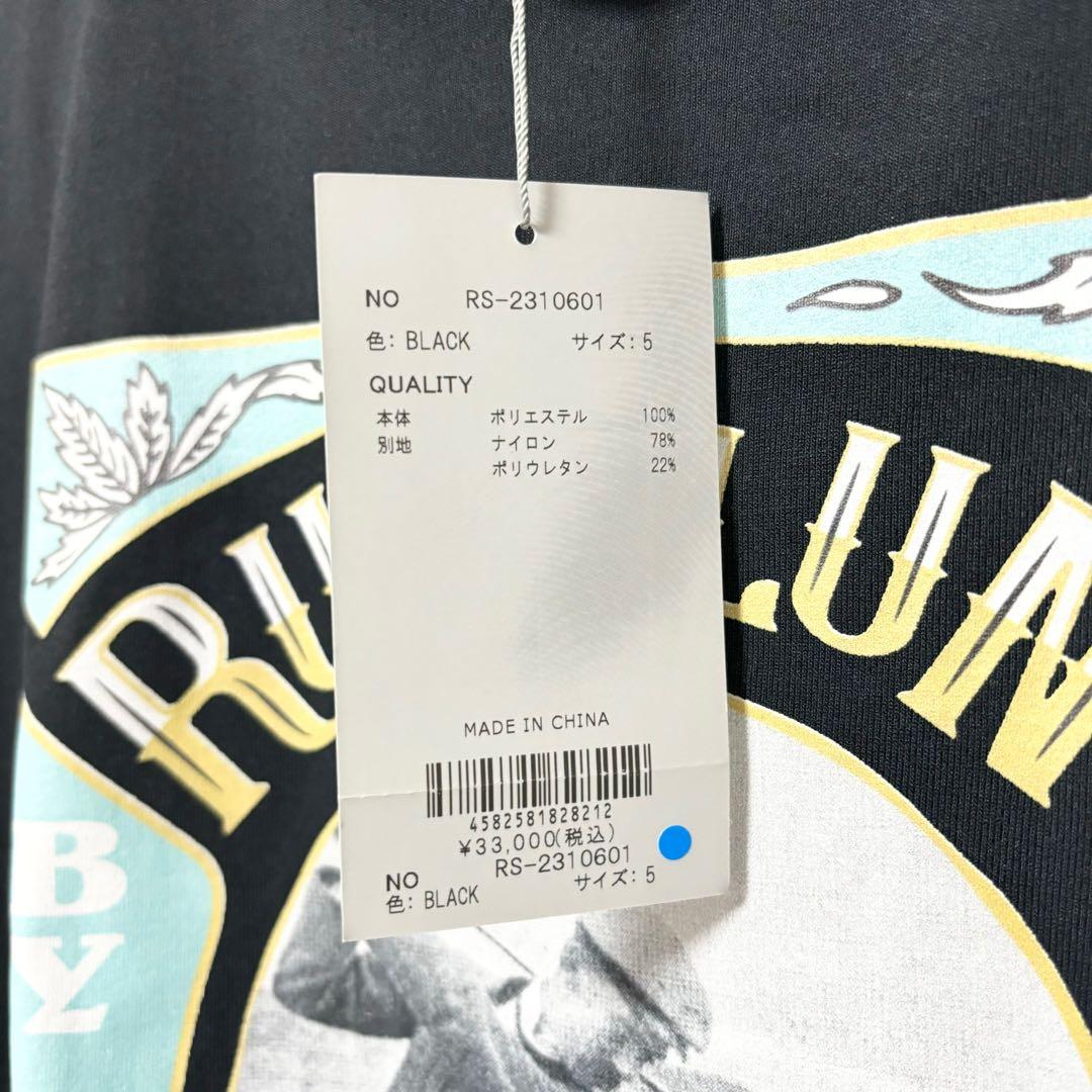 ラッセルノ ゴルフ レイヤード プリント モックネック L/S ブラック L 5