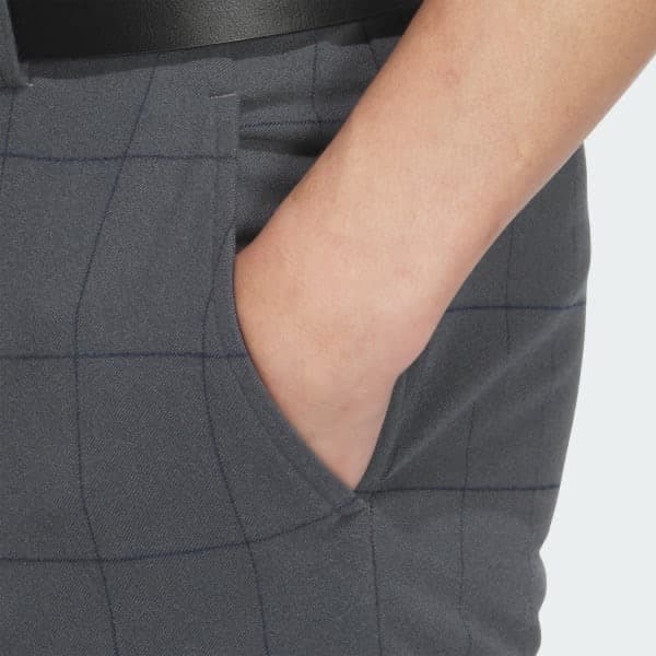 【新品】adidas ゴルフ ロングパンツ チェック柄 グレー 88