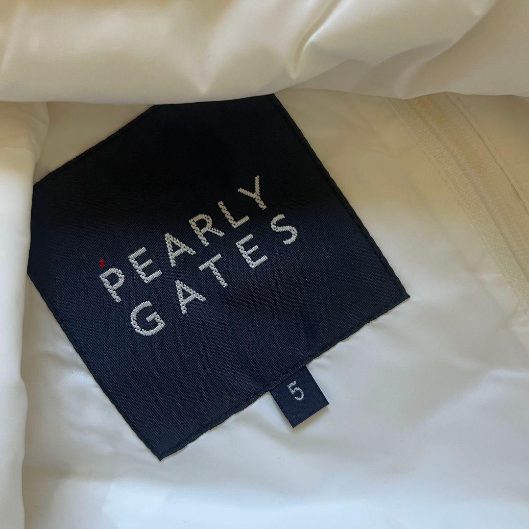PEARLY GATES パーリーゲイツ　ダウンジャケット　ロゴ刺繍　メンズ　白