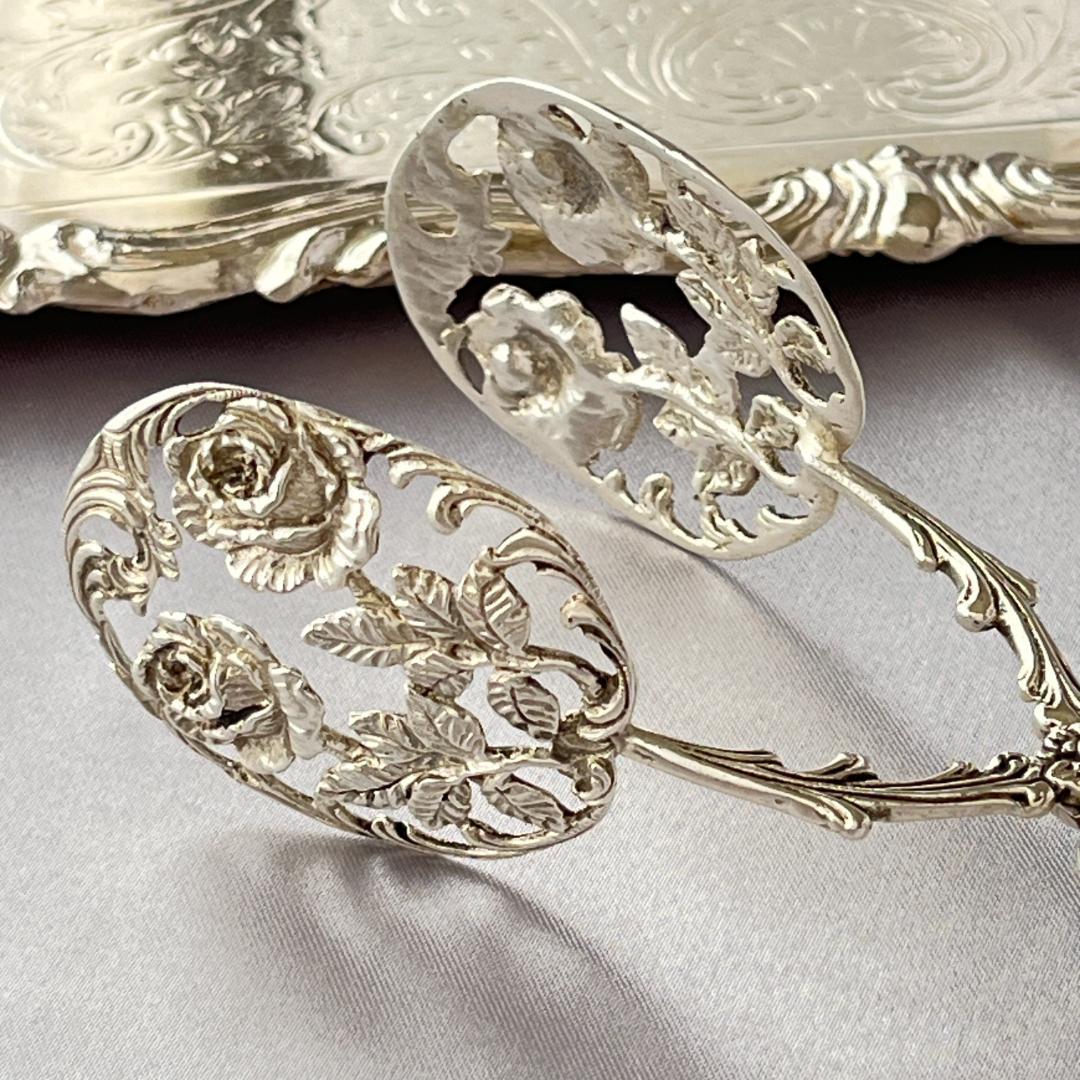 【Christoph Bach】 薔薇の透かしのペストリートング【純銀】