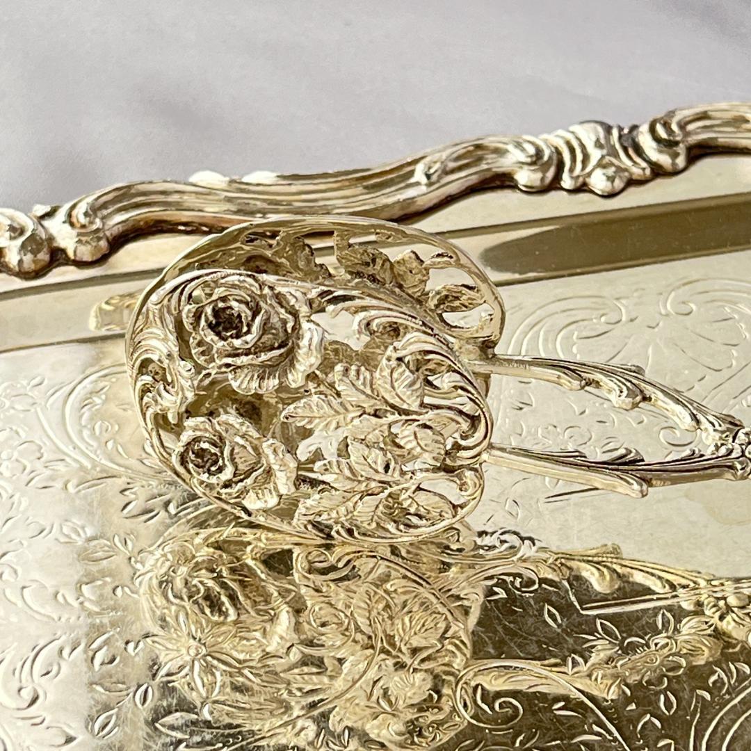 【Christoph Bach】 薔薇の透かしのペストリートング【純銀】