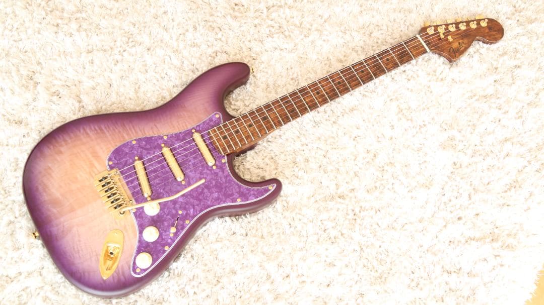 Warmoth パープルバースト　ストラト　Fender USA ネック