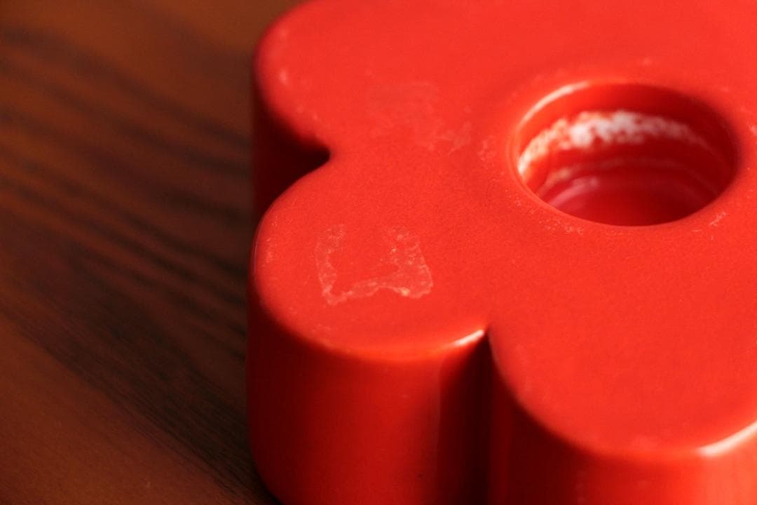 Lisa Larson リサラーソン キャンドルスタンド 赤 a