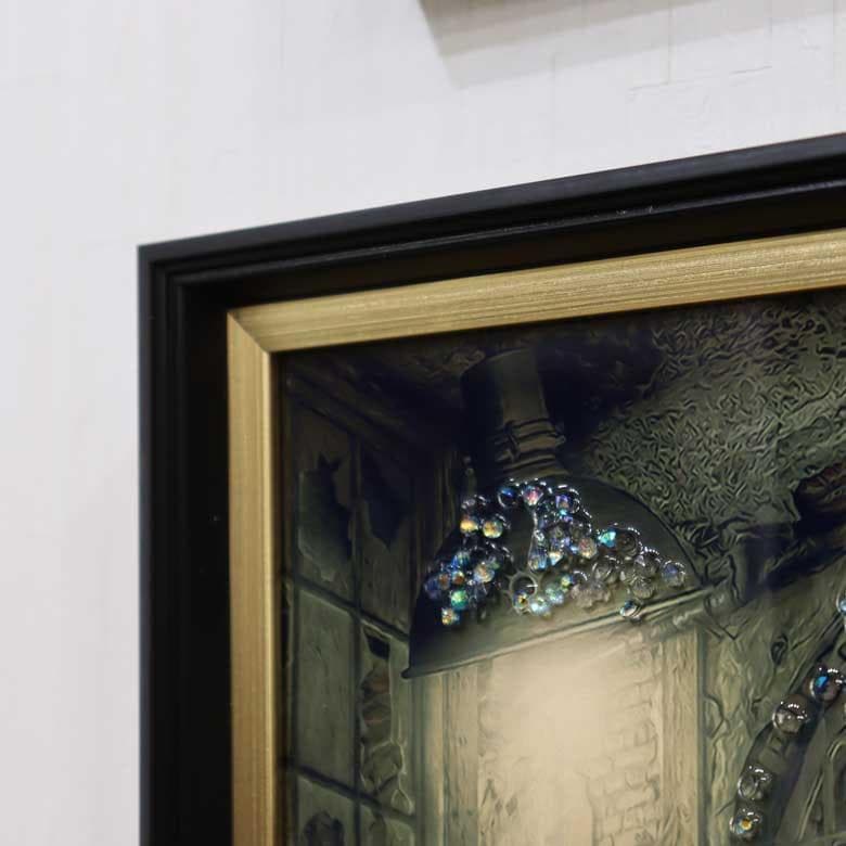 アートフレーム 犬 ピアニスト モーツァルト 絵画 クリスタルピクチャー