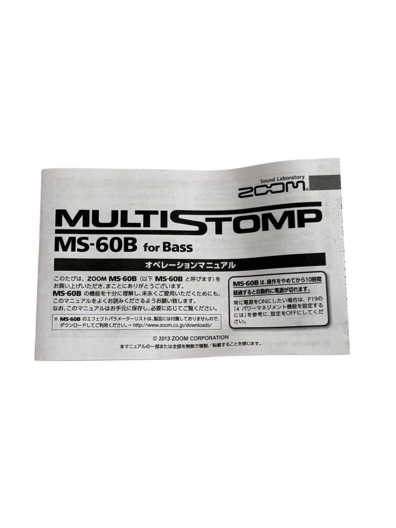 ZOOM MULTI STOMP MS-60B ベースエフェクター
