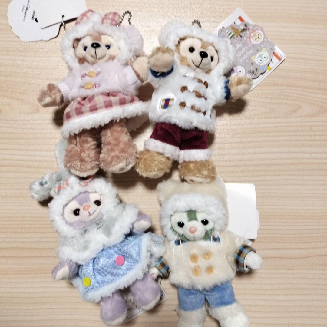 ダッフィー ＆フレンズ ウインターホリデーぬいぐるみバッジ４体