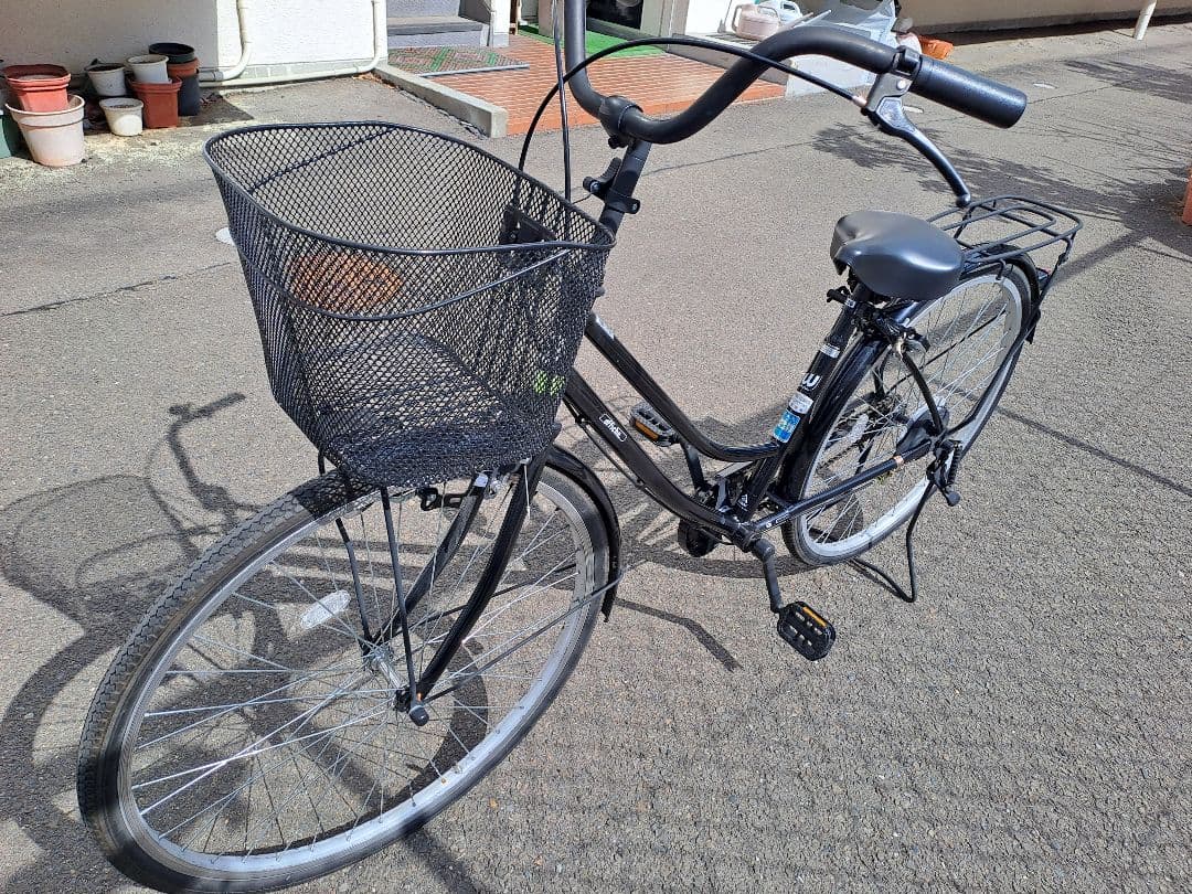 [現地手渡し:仙台] 自転車 asahiシティサイクル 黒 26インチ１年半使用