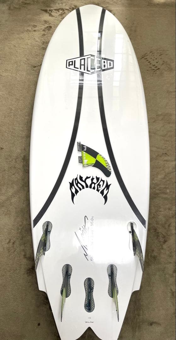 ※下見歓迎　PLACEBO プレセボ　ゴブリン　サーフボード 【5フィン付き】