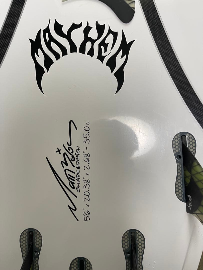 ※下見歓迎　PLACEBO プレセボ　ゴブリン　サーフボード 【5フィン付き】