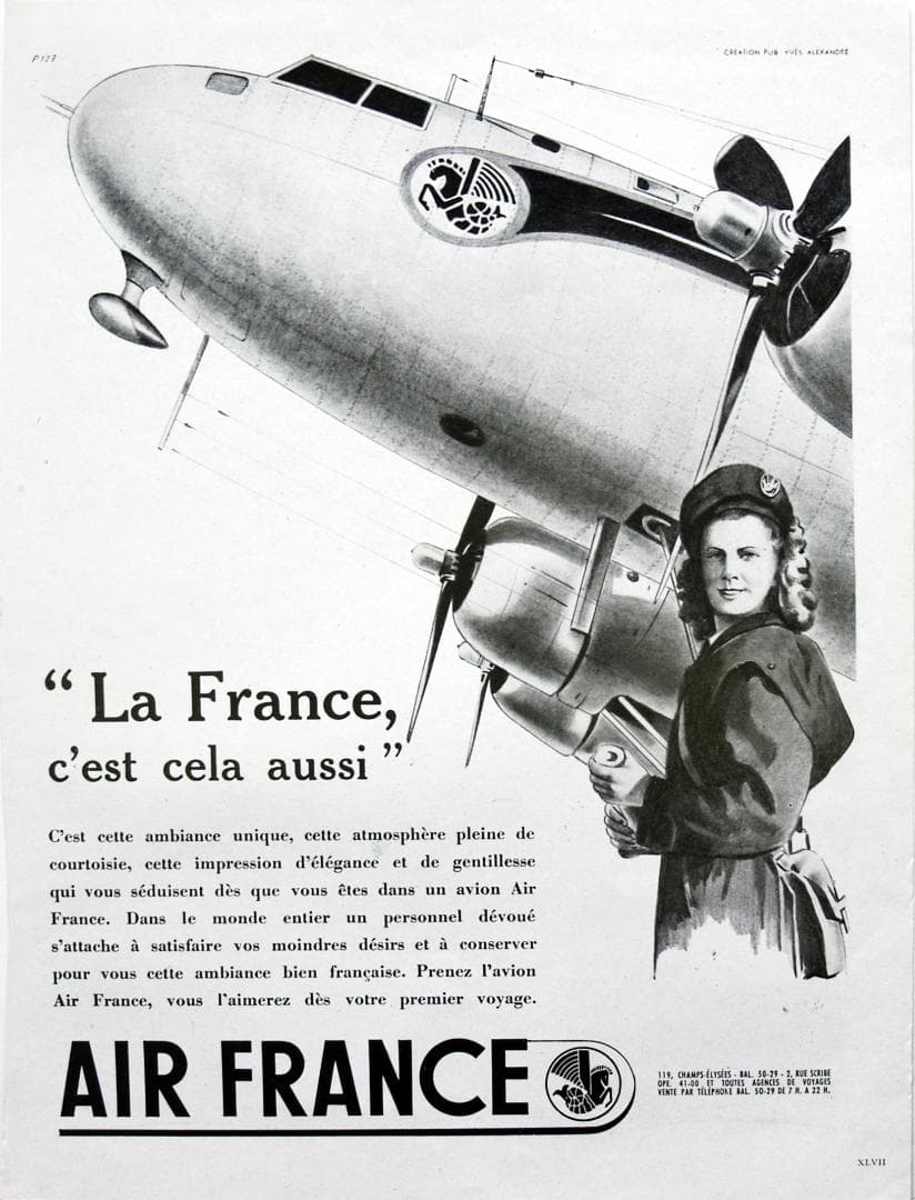 フランスの雑誌からのヴィンテージ広告　5種類／10アイテム