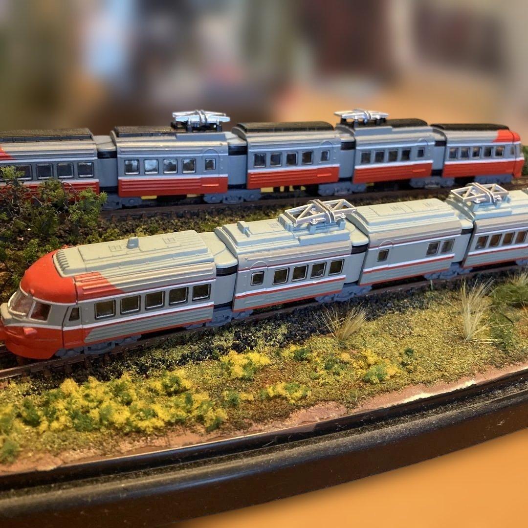 小田急ロマンスカー3000系Nゲージ鉄道模型 ジオラマ