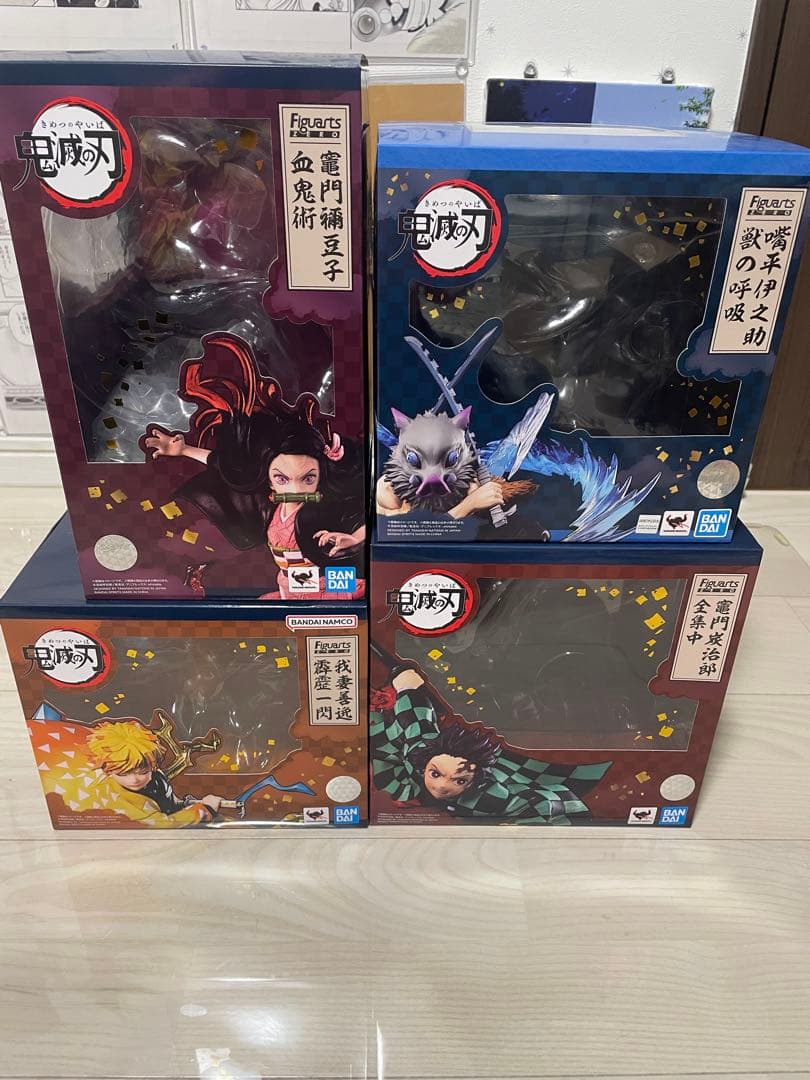 鬼滅の刃 フィギュア フィギュアーツ 竈門炭治郎 禰豆子 我妻善逸 嘴平伊之助