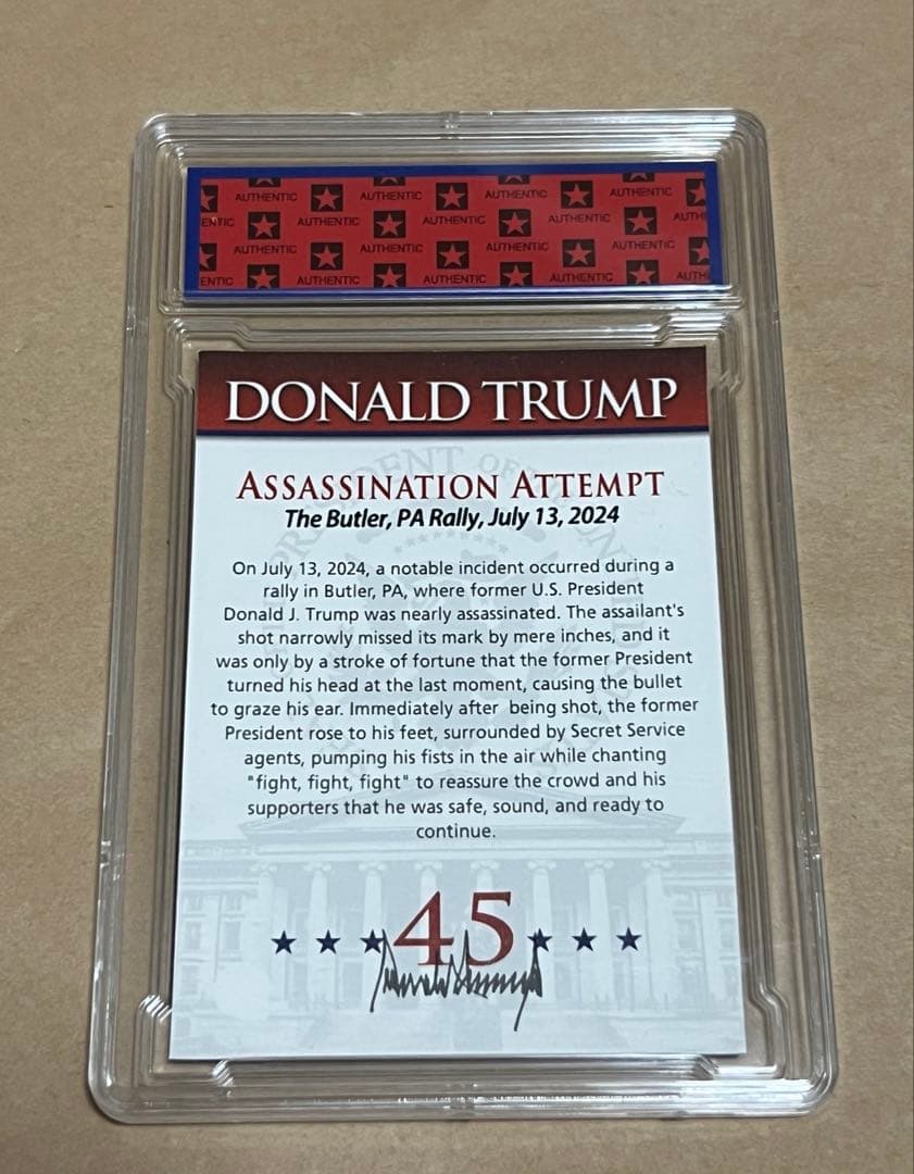 ドナルド・トランプ　ケース入り トレーディングカード