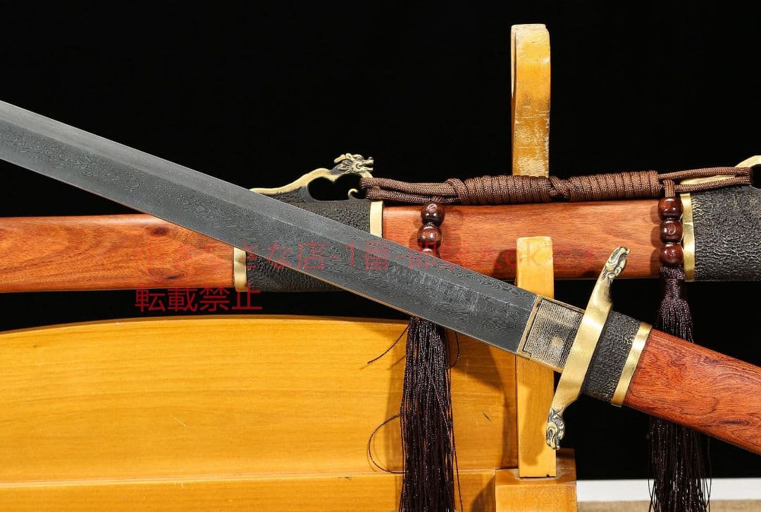 唐雲環首唐横刀百錬文紋鋼鳳尾紋 古兵器 武具 刀装具 日本刀 模造刀 居合刀