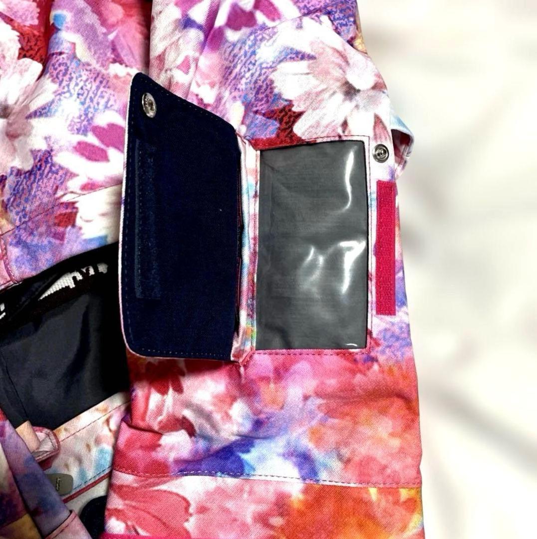 美品 原価3万 ESTIVO スノボウェア スノーボード 防水 M 花柄 ピンク