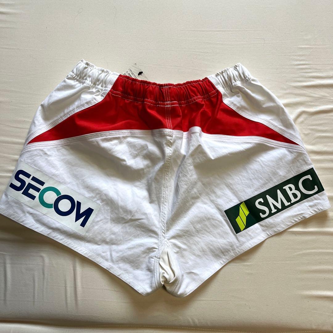 非売品　ラグビー日本代表選手支給品短パン白　Lサイズ新品未使用タグ付き