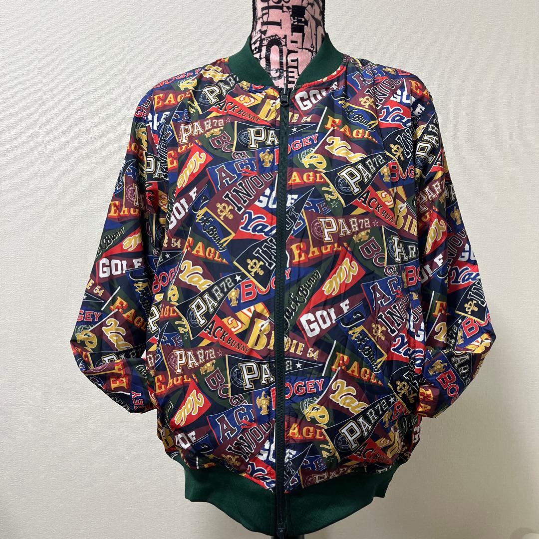 ジャックバニー リバーシブル ジップジャケット グリーン×フラッグ総柄 5