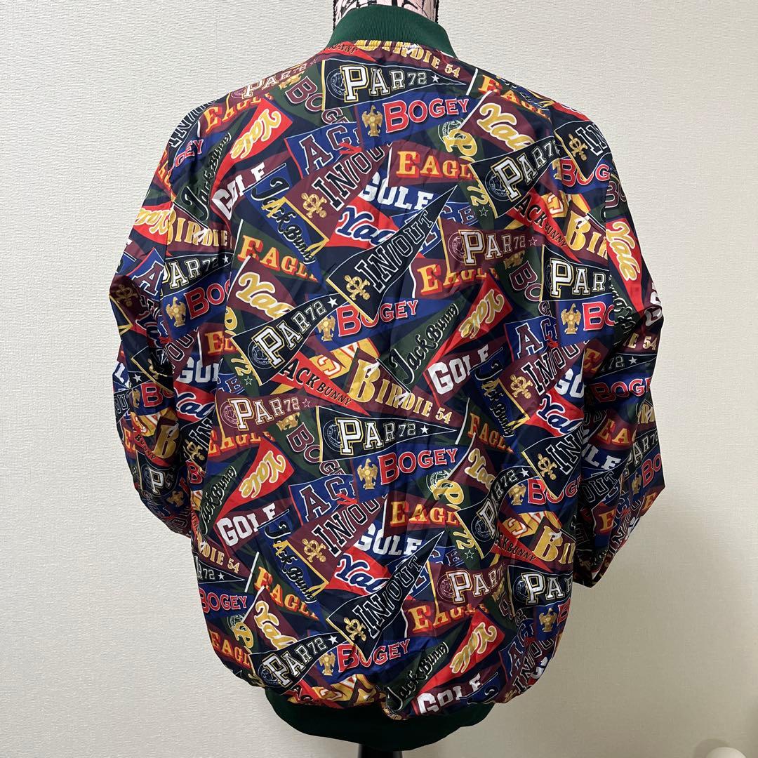 ジャックバニー リバーシブル ジップジャケット グリーン×フラッグ総柄 5