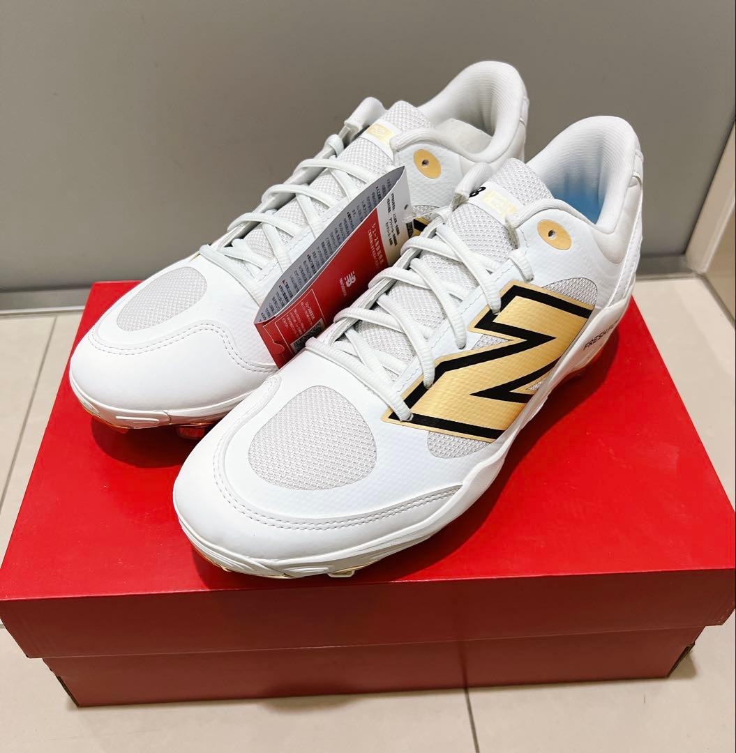 新品 ニューバランス 3000 V7 スパイク 27cm ホワイト ゴールド