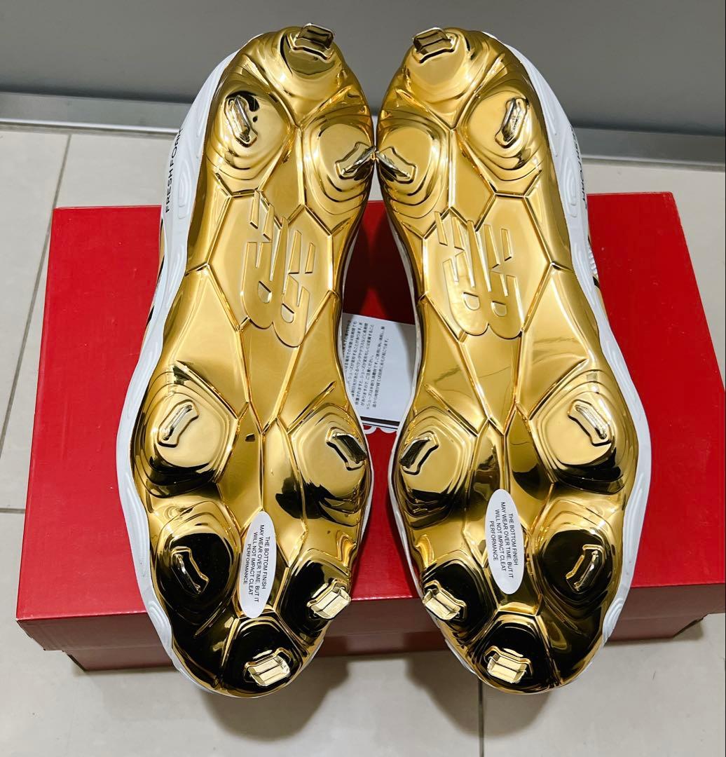 新品 ニューバランス 3000 V7 スパイク 27cm ホワイト ゴールド