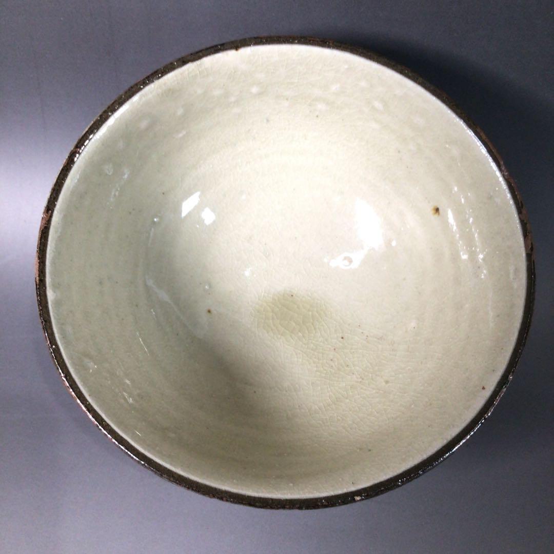 Ｓ１１５　茶碗　『琉球焼』『小橋川仁王造』『赤絵茶碗』　抹茶碗　共箱　茶道具