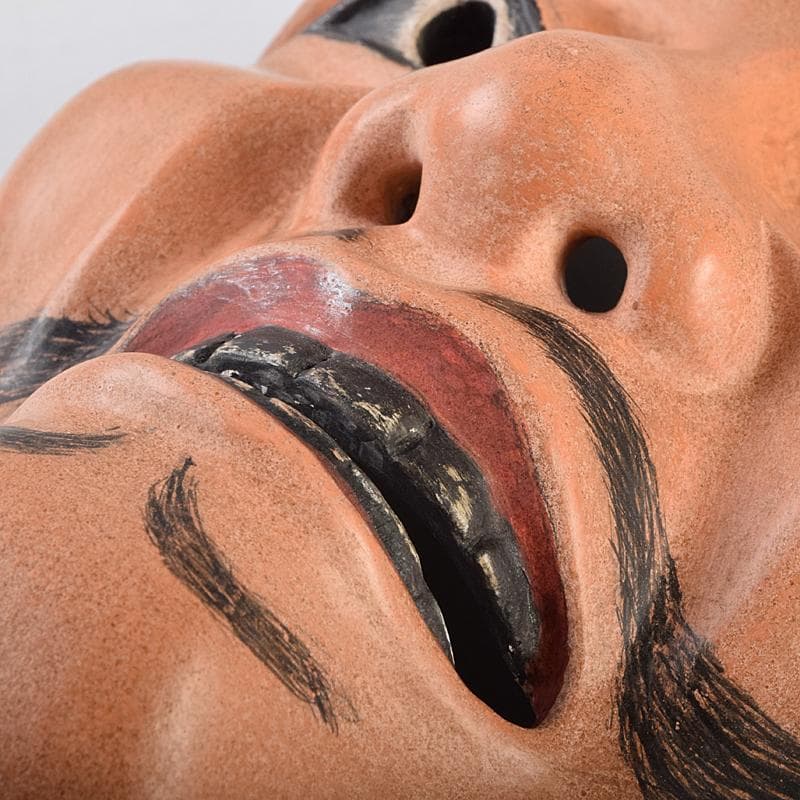 能面　能楽　雅楽　木彫　怪士　V　R9493