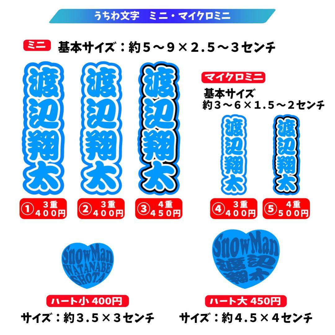 Ⓜ︎　ミニうちわ文字　ステッカー