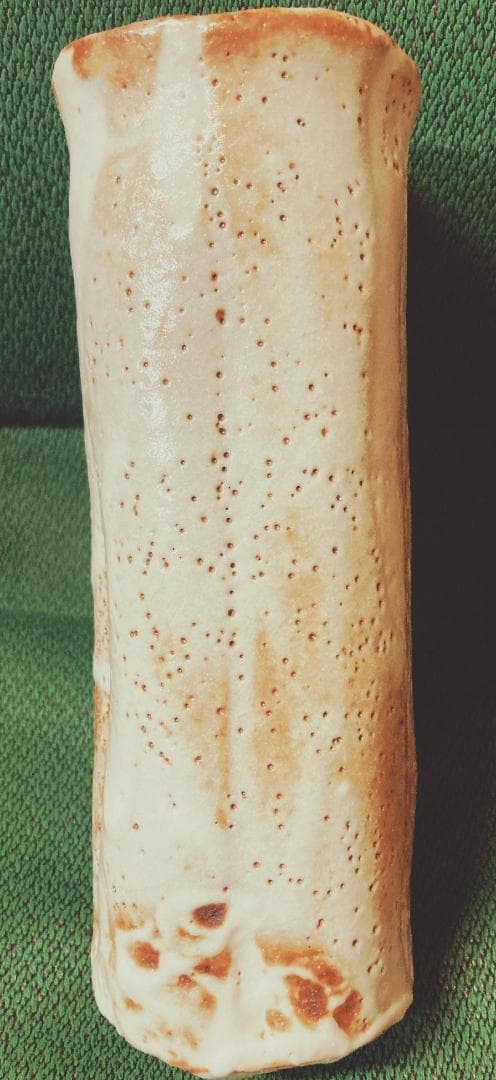 【値下] 人間国宝 加藤貞男 鼠志野 花入 【真作保証】