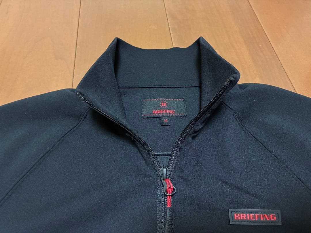 BRIEFING ハーフジップ スウェット 3Dロゴ　黒Mサイズ