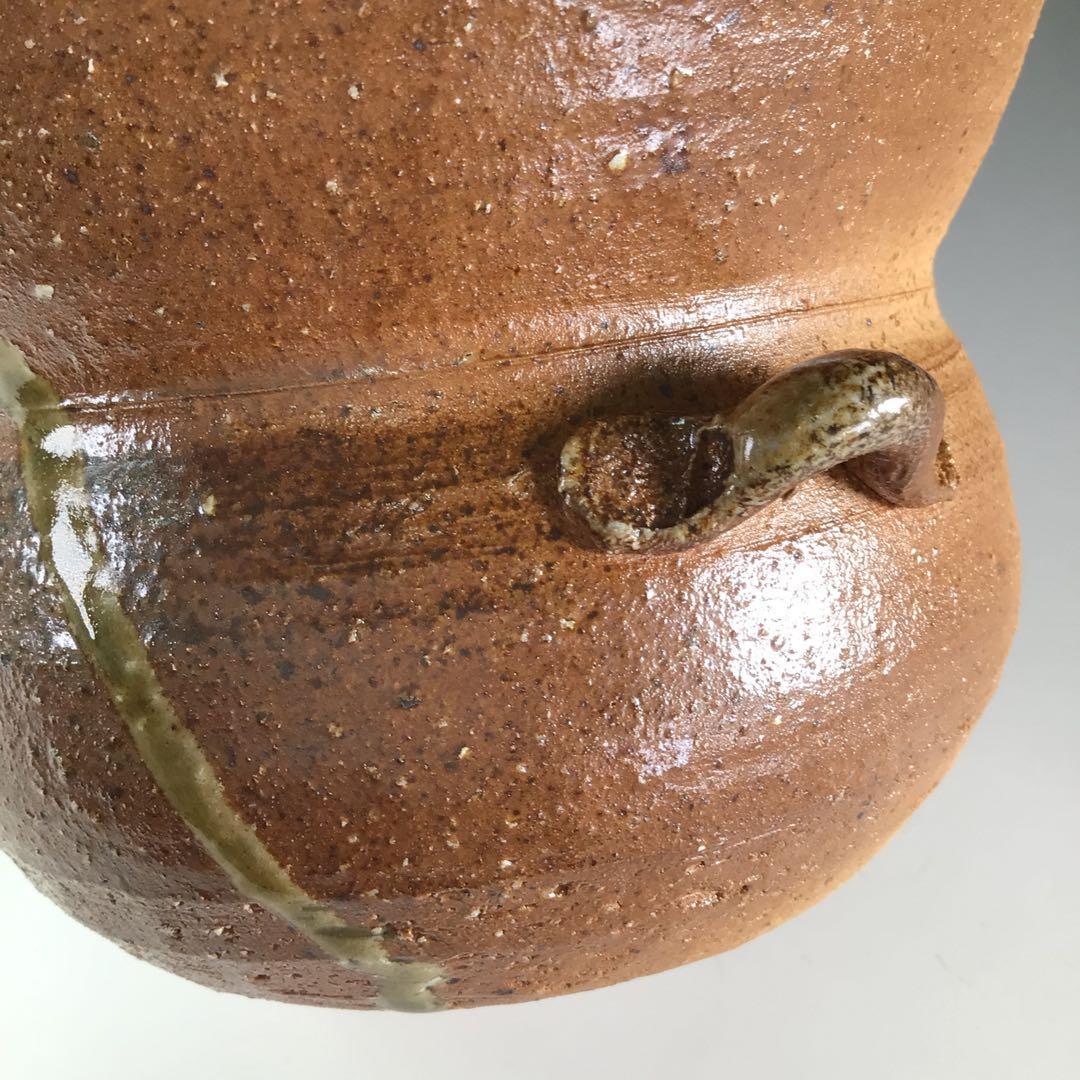 Ｒ５３５　水指　『松古窯　佐久間勝山造』『耳付』『瓢形水指』　共箱　茶道具