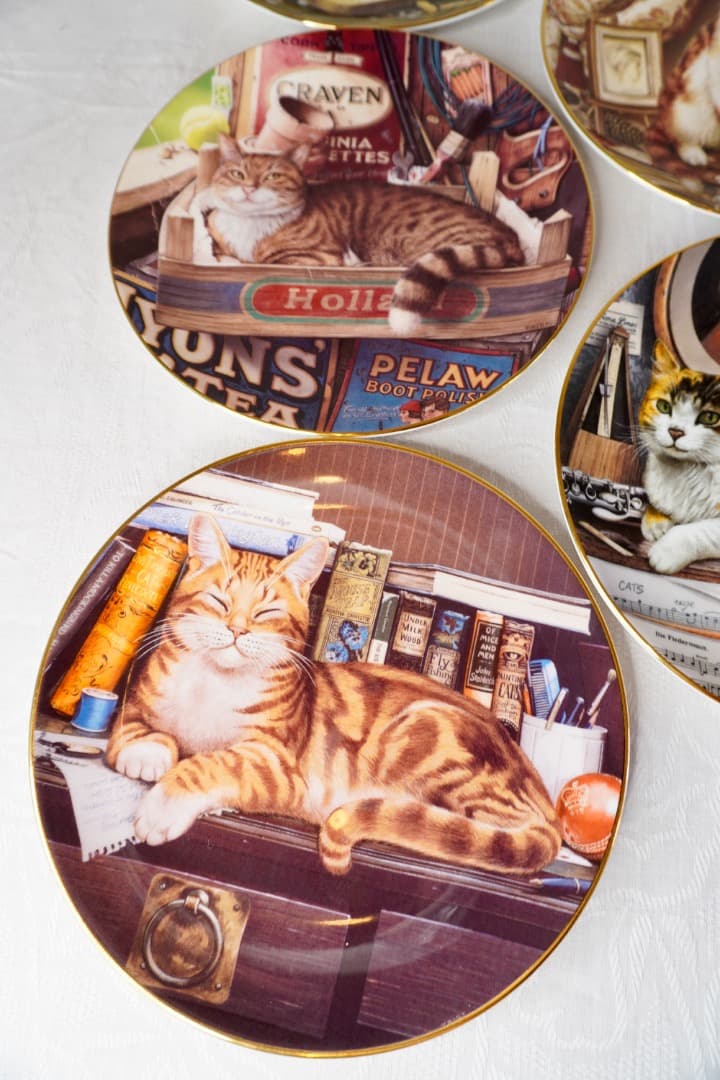   猫 絵皿 9枚セット コレクションプレート